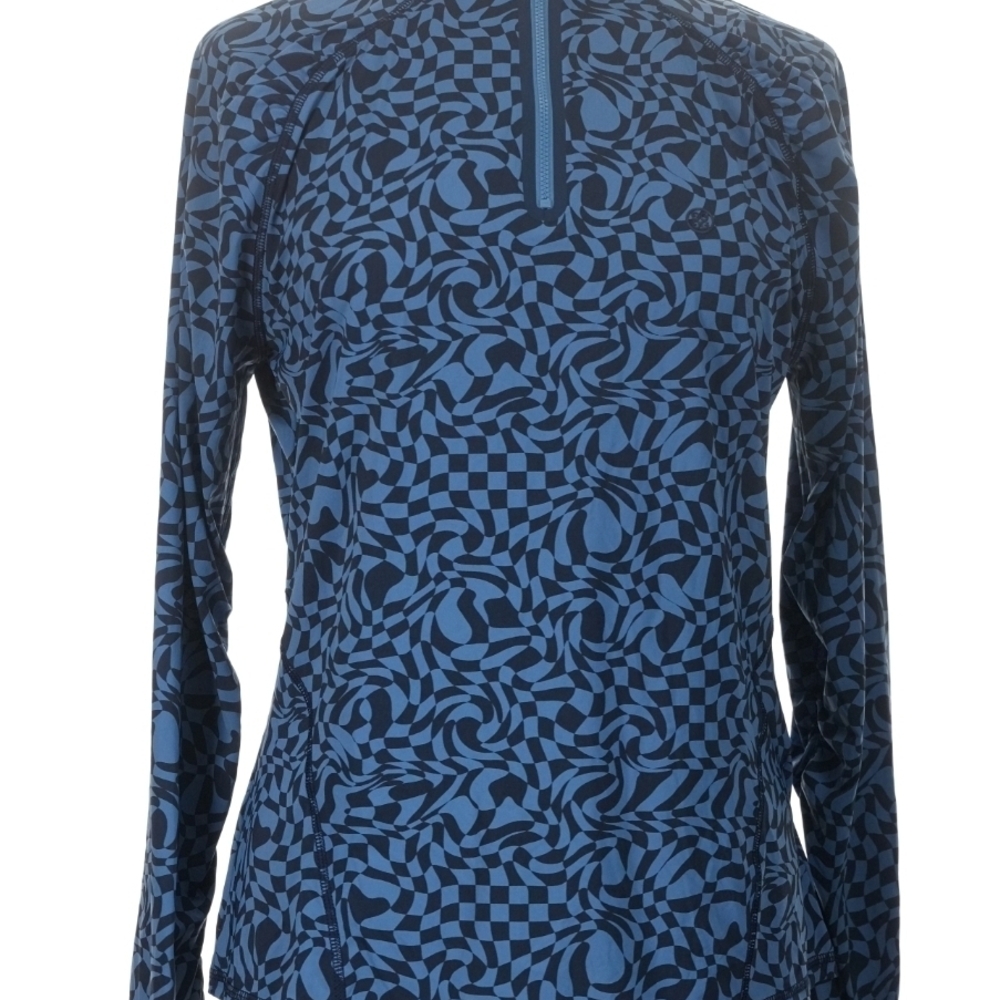 G/fore Womens Blue Distorted Cooling Golf Longsleeve Size L